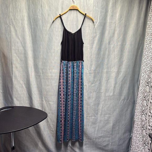 🏴 Pink Rose Black and Blue Spaghetti Strap Sundress size medium NWT - Picture 5 of 8